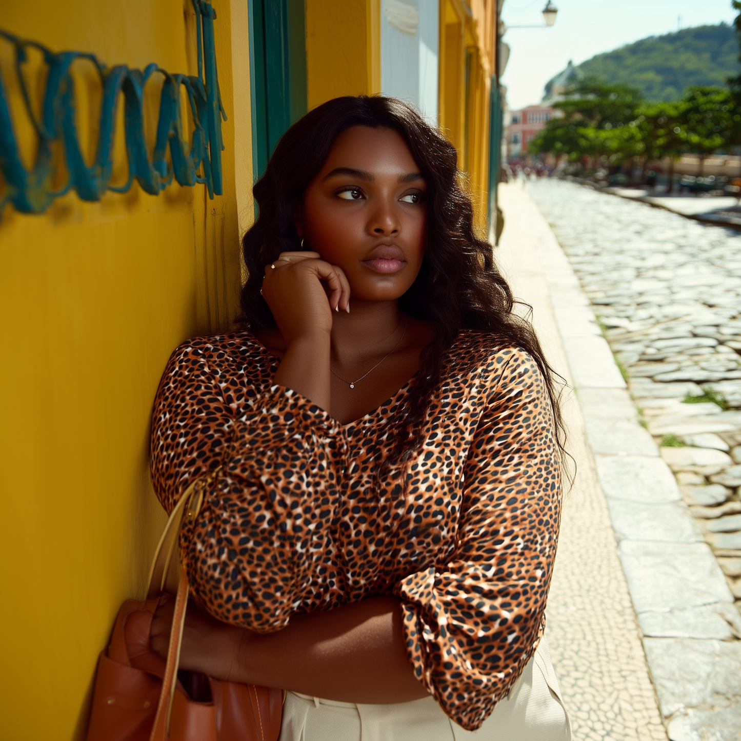 BLUSA DE MALHA ESPESSA ANIMAL PRINT | MANUELLITA