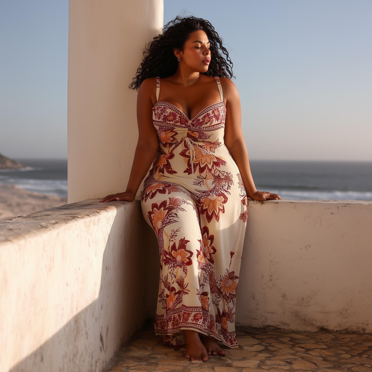 VESTIDO LONGO FLORAL "COSTA DOURADA" | MANUELLITA