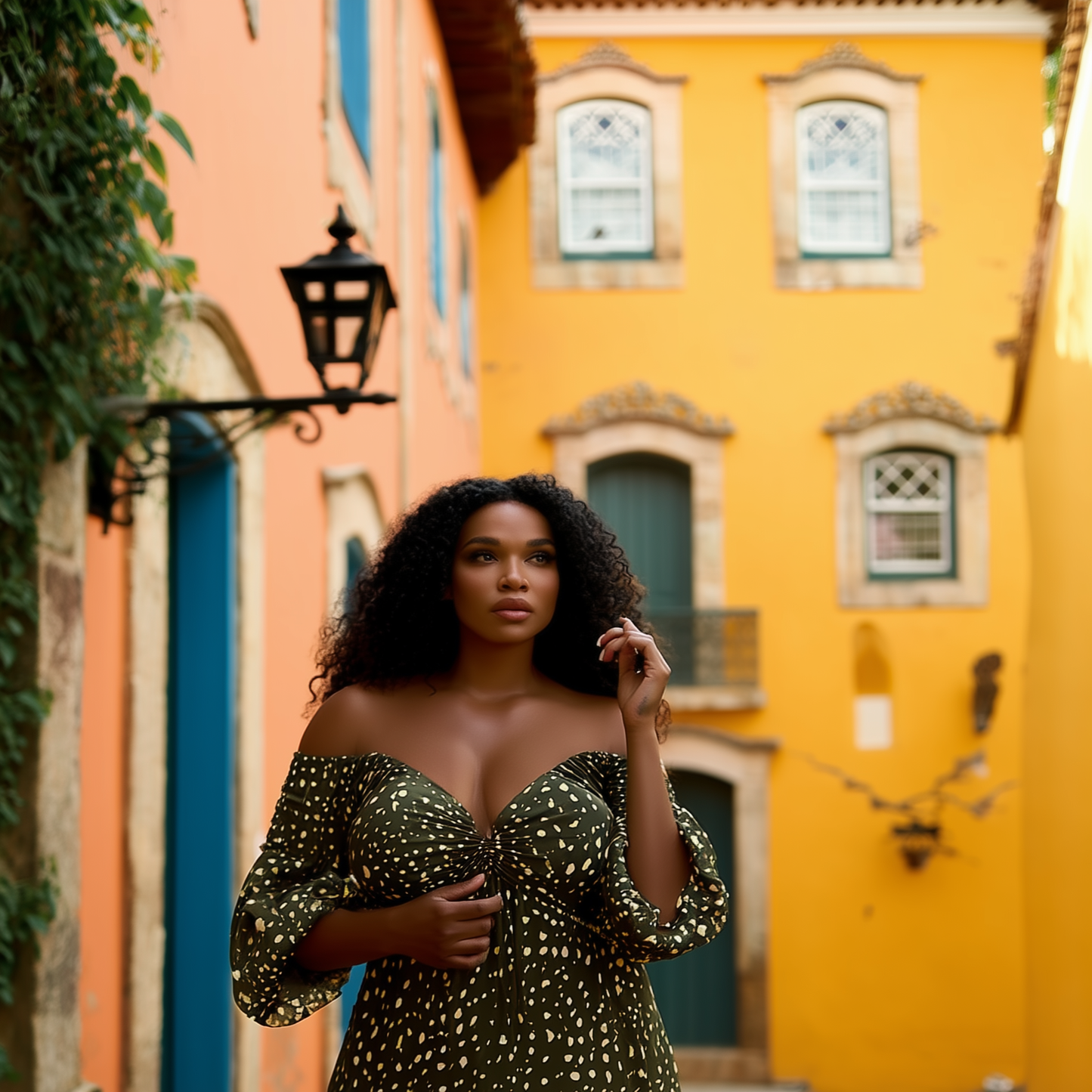VESTIDO LONGO "ONÇA VERDE" | MANUELLITA