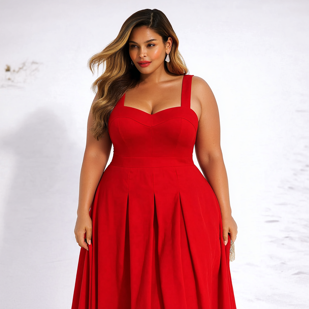 VESTIDO DECOTE PRINCESA VERMELHO RUBY (LONGO) | MANUELLITA