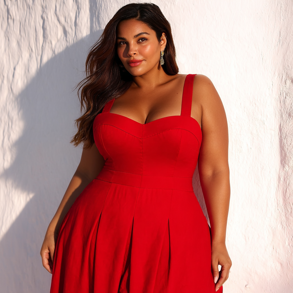 VESTIDO DECOTE PRINCESA VERMELHO RUBY (LONGO) | MANUELLITA