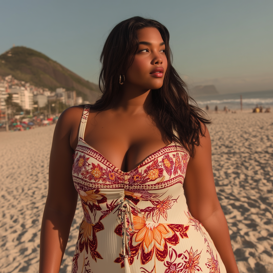 VESTIDO LONGO FLORAL "COSTA DOURADA" | MANUELLITA
